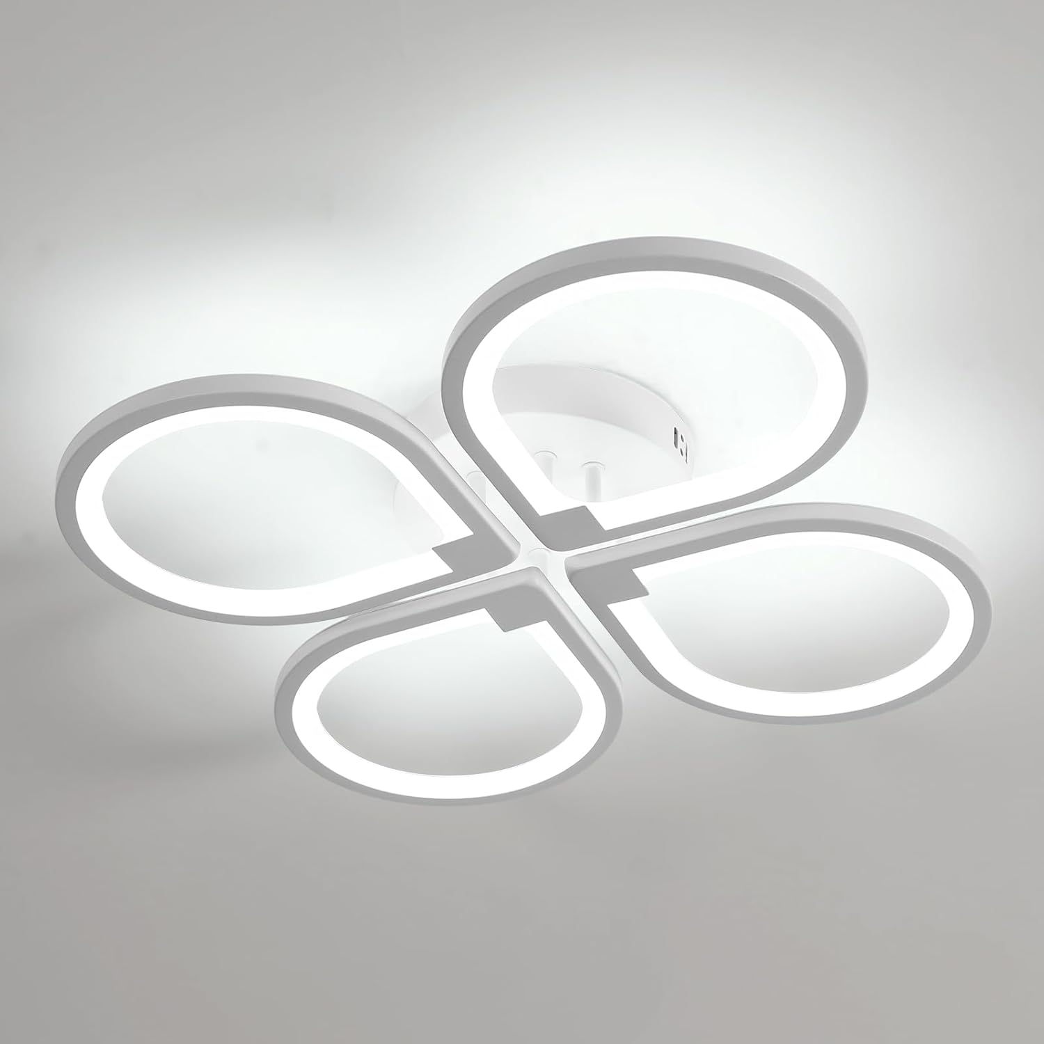 Comely Plafonnier LED Moderne 4 Lampes 57x57x8cm 40W Lumière Blanche 6500K Acrylique Salon Chambre Bureau Couloir Cuisine Éclairage