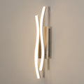 Applique - Telaio in alluminio color argento, luce calda