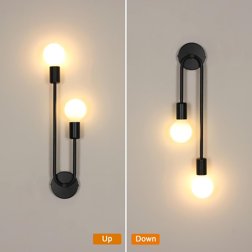 Wall Light - Black Metal Frame