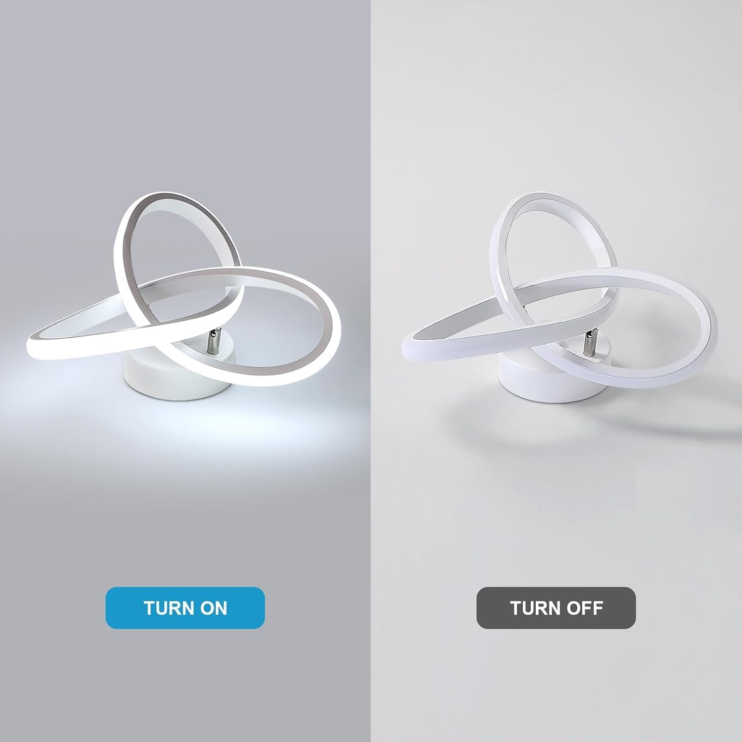 Ceiling Light - White Aluminium Frame, White Light