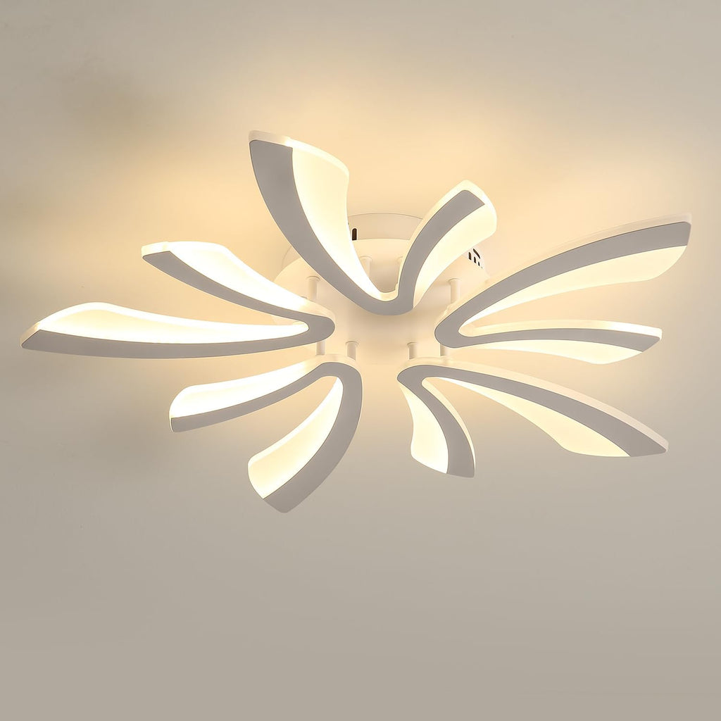 Comely Plafonnier LED Moderne, 50W 5625LM Lampe de Plafond, Lumière Chaude 3000K Luminaire en Acrylique pour Salon, Chambre à Coucher, 72cm
