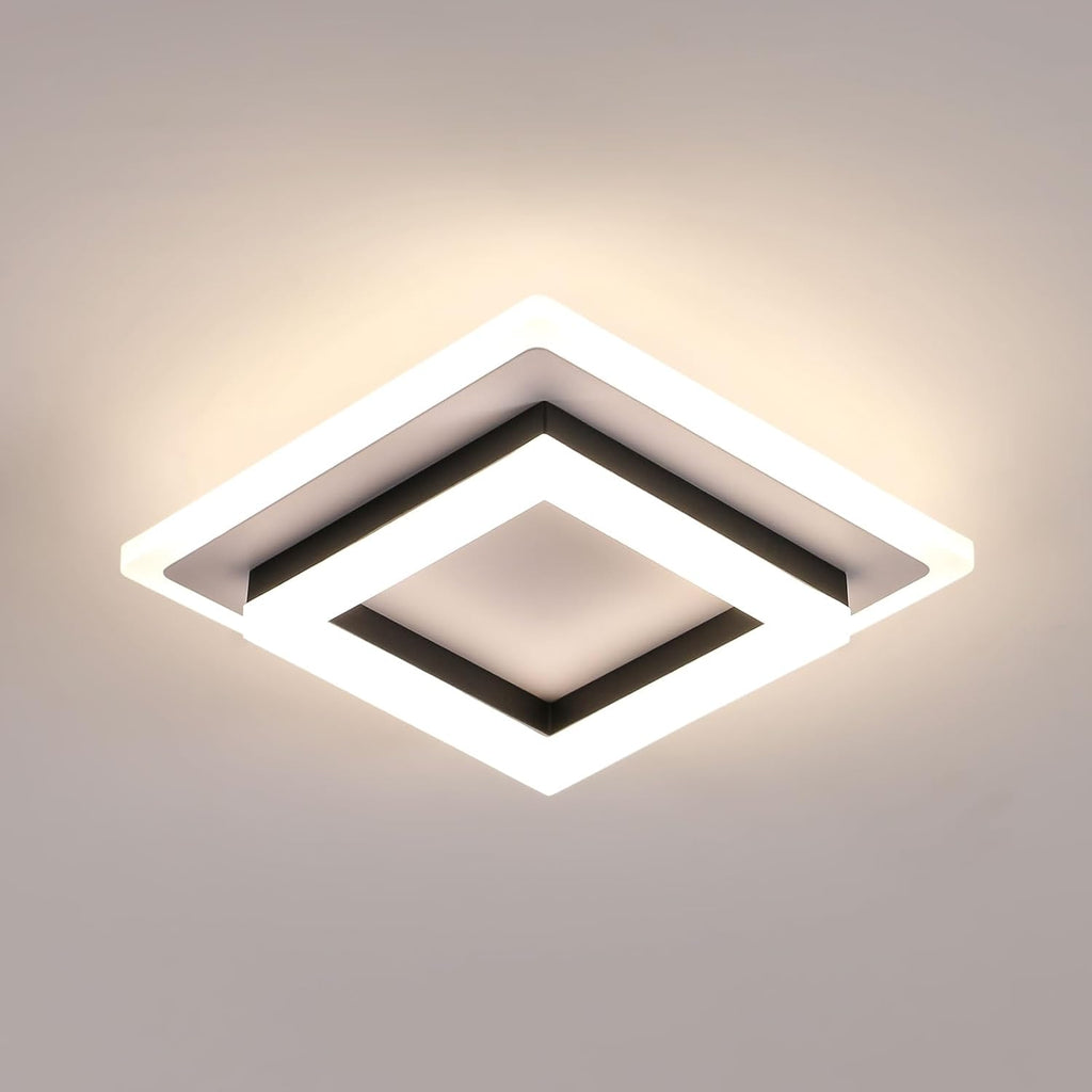 Ceiling Light - Black & White Acrylic Frame, Natural Light