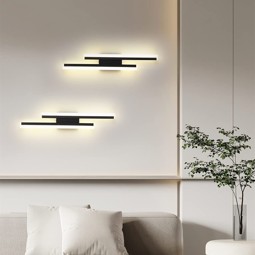 Lampada da Parete - Cornice in Acrilico Nero, Luce Calda