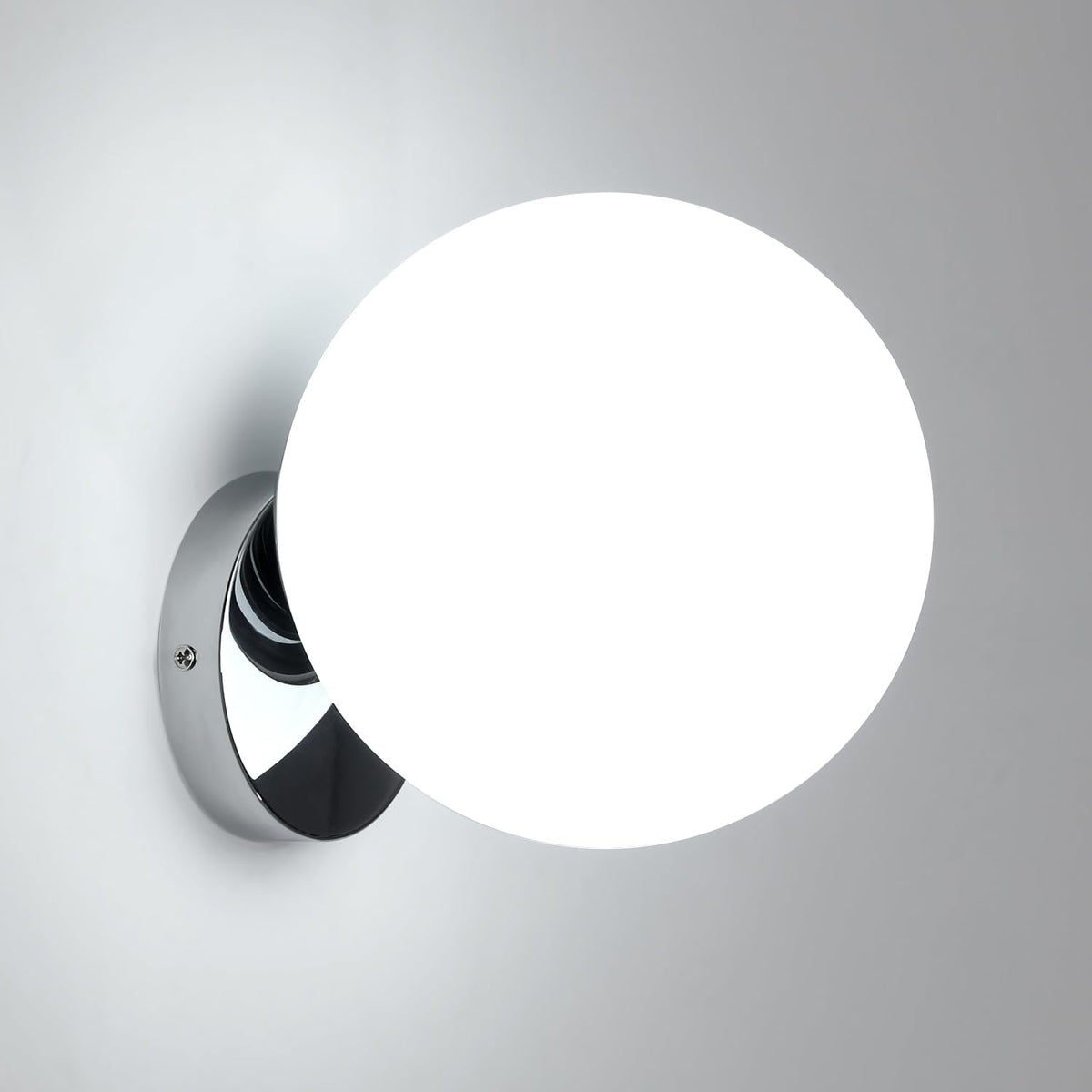 Comely Wandleuchte Innen, Moderne Kugelf?rmige Wandlampe mit Lampenschirm E27, Stilvoll Schlicht Design Wandbeleuchtung Innen f¨¹r Schlafzimmer, Wohnzimmer, Flur, Treppenhaus