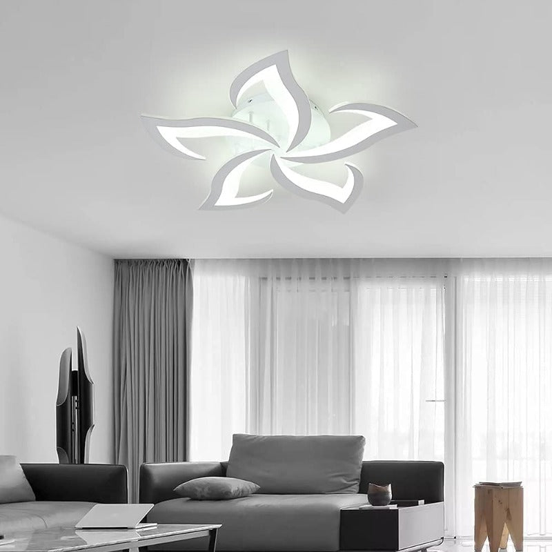 Comely Plafonnier LED, Luminaire Plafonnier 60W 6750LM, Lampe de Plafond Moderne de Pétale pour Salon Chambre Cuisine Salle à Manger, Blanc Froid 6500K, Dia 60cm