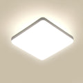 Ceiling Light - White Plastic Frame, Natural Light