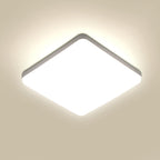 Ceiling Light - White Plastic Frame, Natural Light