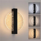 Comely Applique Murale LED 12W, 3 Températures de Couleur 3000K/4500K/6500K Lampe Murale LED Moderne, Noir Applique Murale Intérieure pour Salon, Chambre, Escalier, Couloir