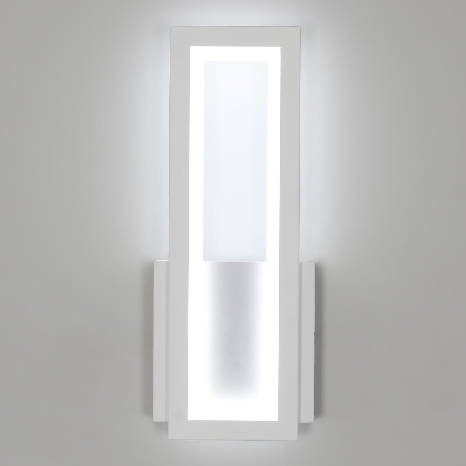 Wall Light - White Acrylic Frame, White Light