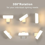 Wall Light - White Aluminium Frame, Warm Light