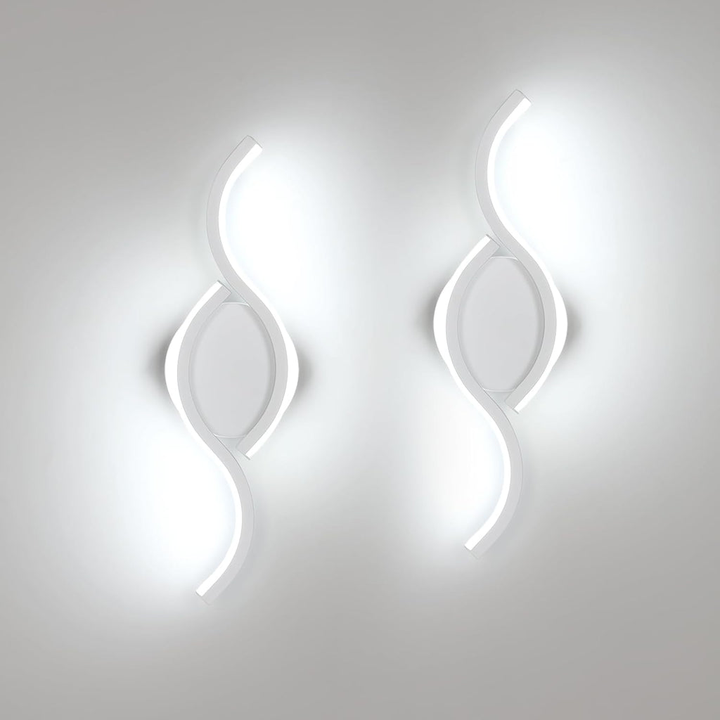 Wall Light - White Aluminium Frame, White Light