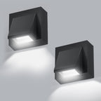 Wall Light - Black Metal Frame, White Light