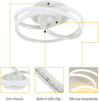 Ceiling Light - White Aluminium Frame, Warm Light