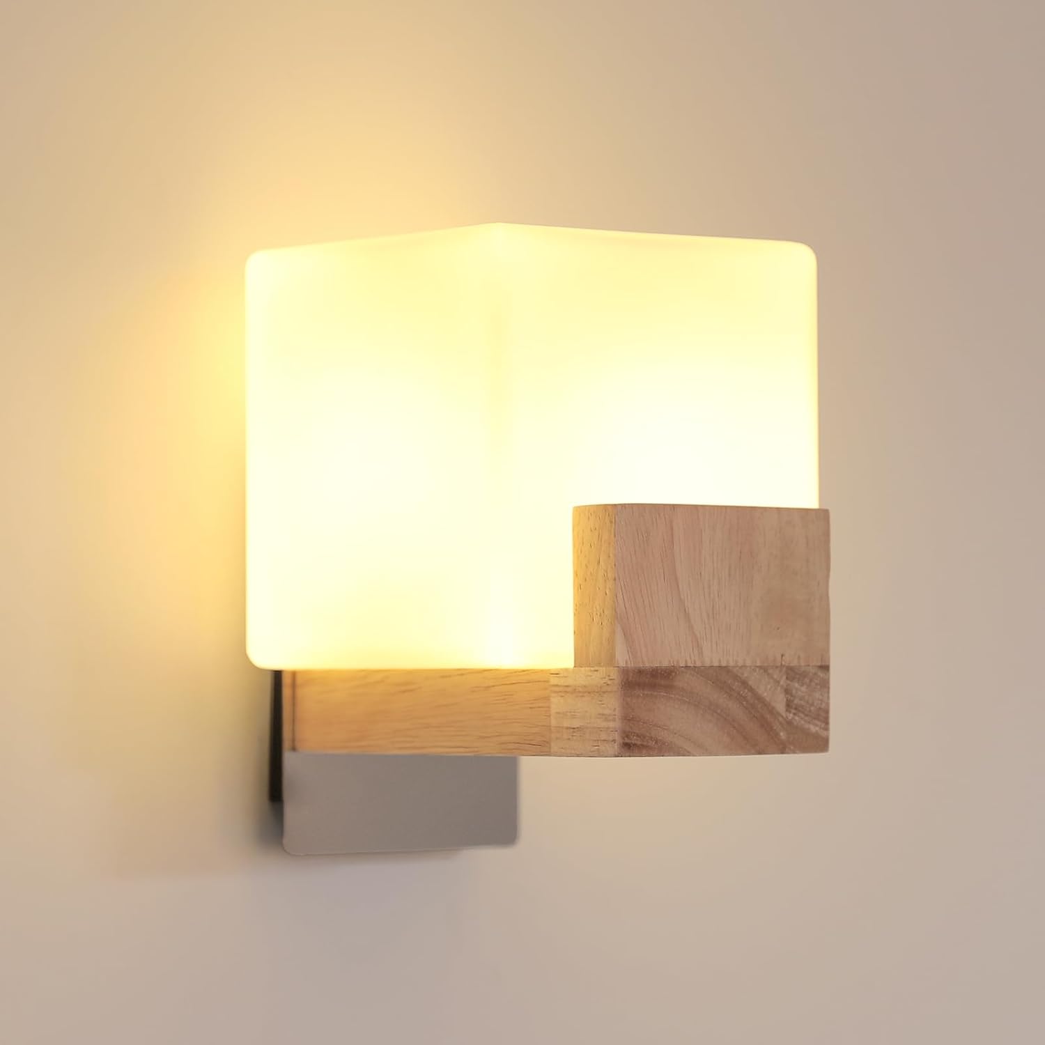 Wall Light - Wood Glass Frame