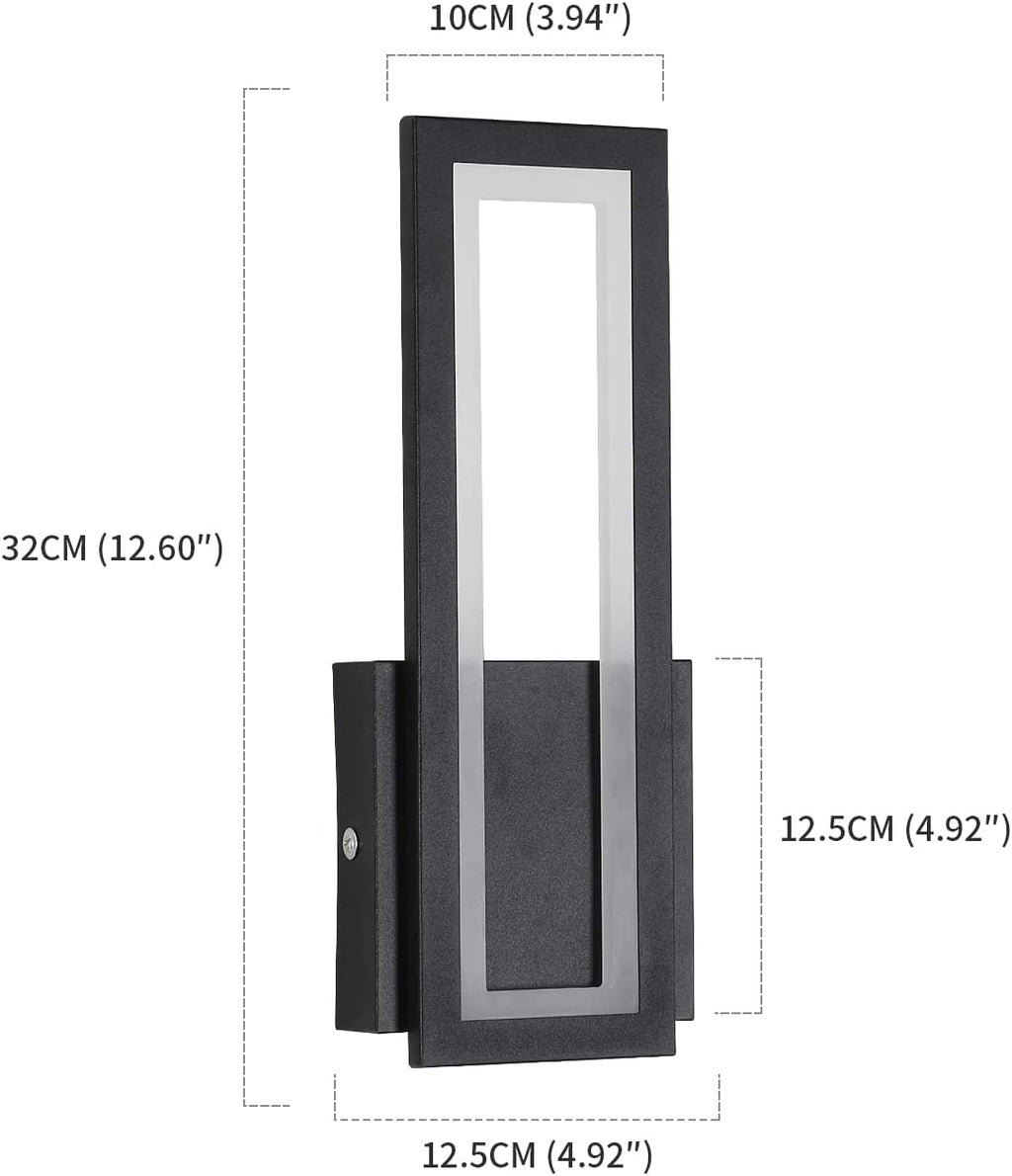 Wall Light - Black Acrylic Frame, Warm Light