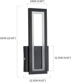 Wall Light - Black Acrylic Frame, Warm Light