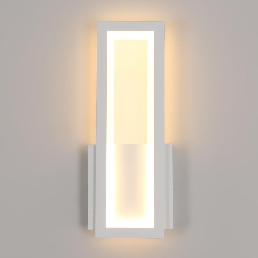 Wall Light - White Acrylic Frame, Warm Light
