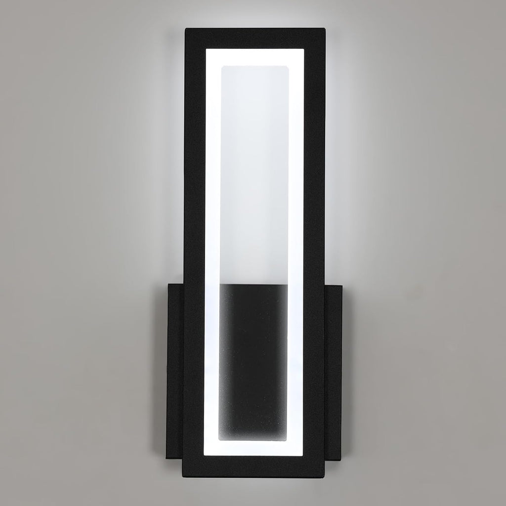 Wall Light - Black Acrylic Frame, White Light