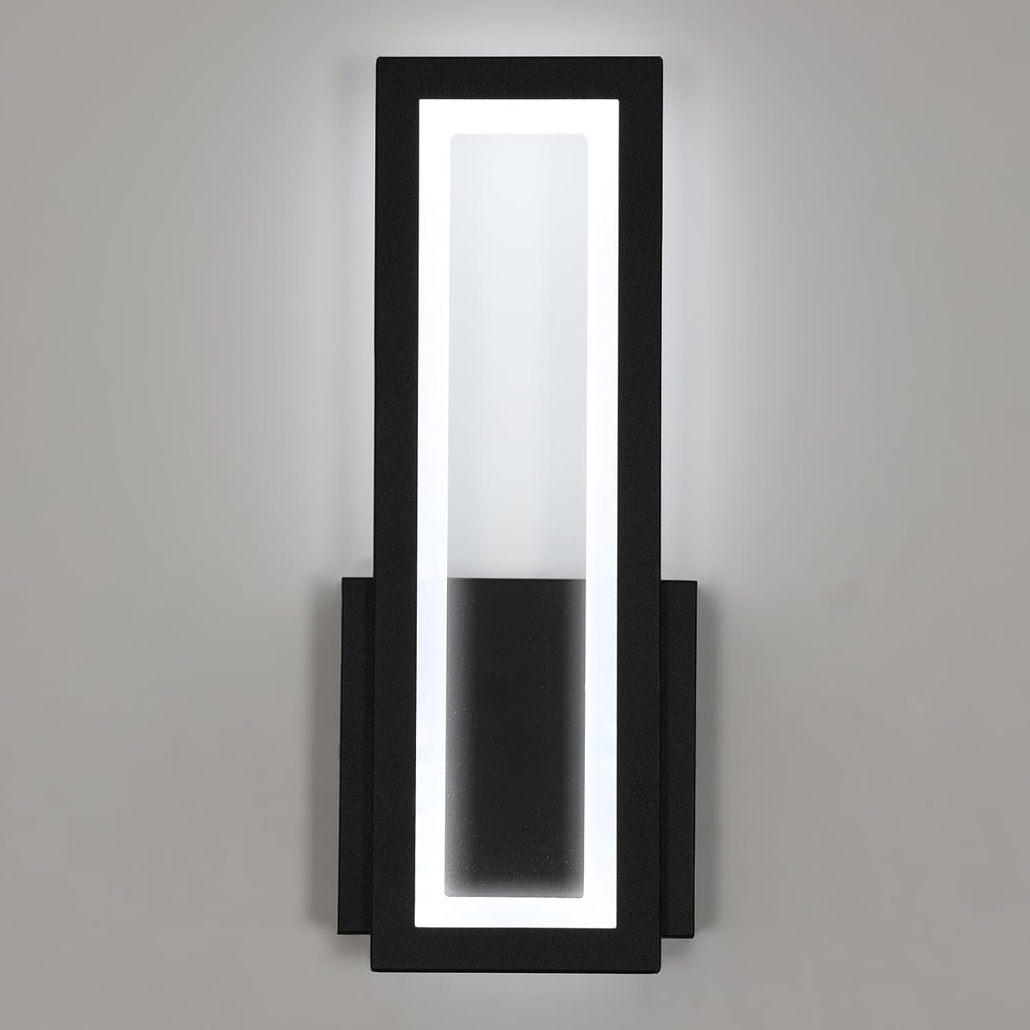 Wall Light - Black Acrylic Frame, White Light