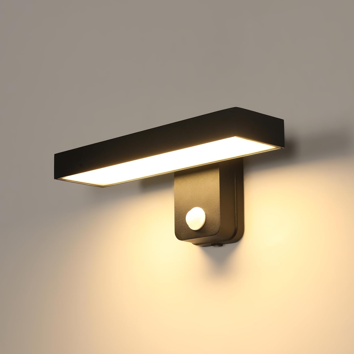 Wall Light - Black Aluminium Frame, Warm Light