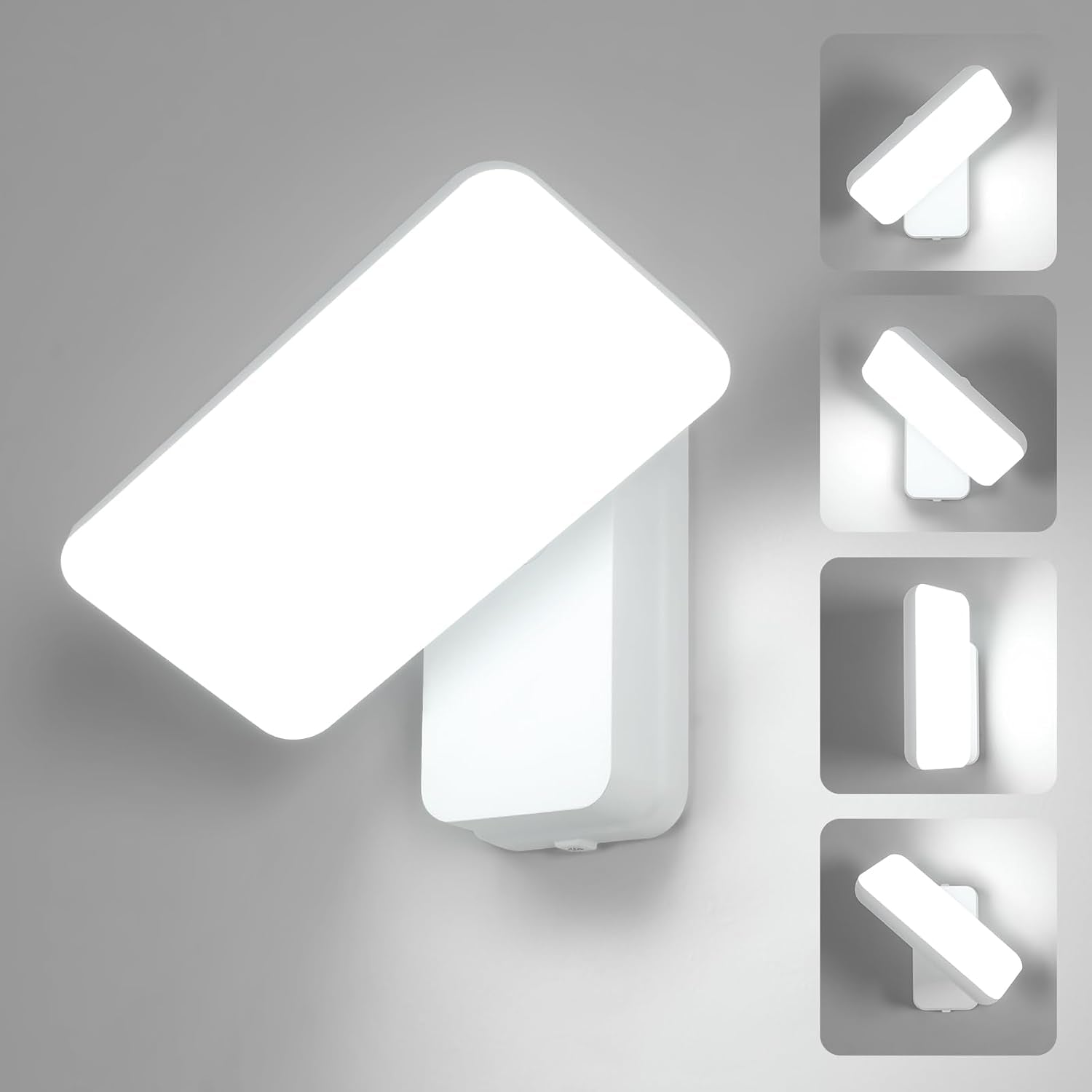 Wall Light - White Aluminium Frame, White Light