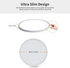 Ceiling Light - White Plastic Frame, Natural Light
