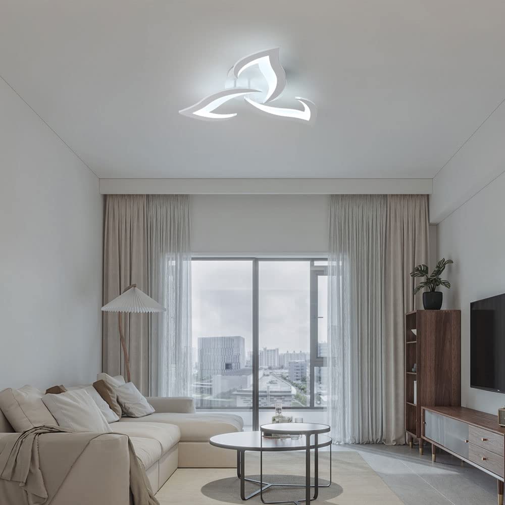 Ceiling Light - White Acrylic Frame, White Light