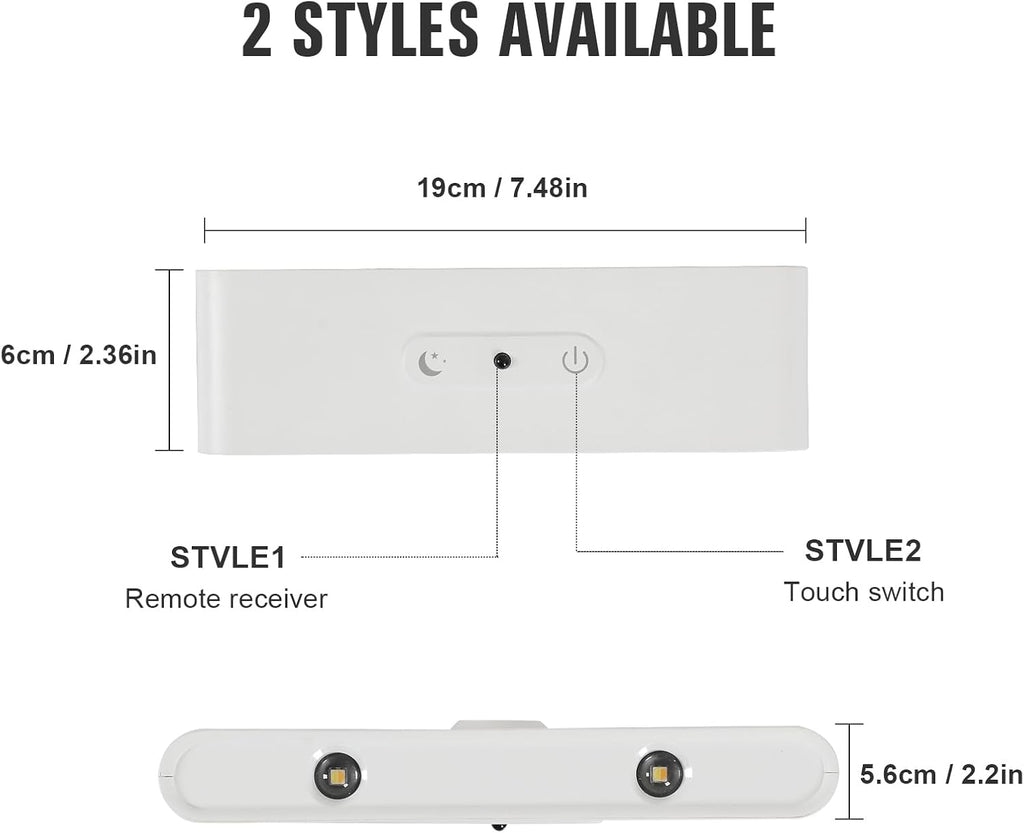 Comely veilleuse avec LED magnétique avec télécommande - rotative à 360°, dimmable au toucher, 3000K-6500K, rechargeable USB-C, batterie 1800 mAh, pour le salon chambre à coucher échelle