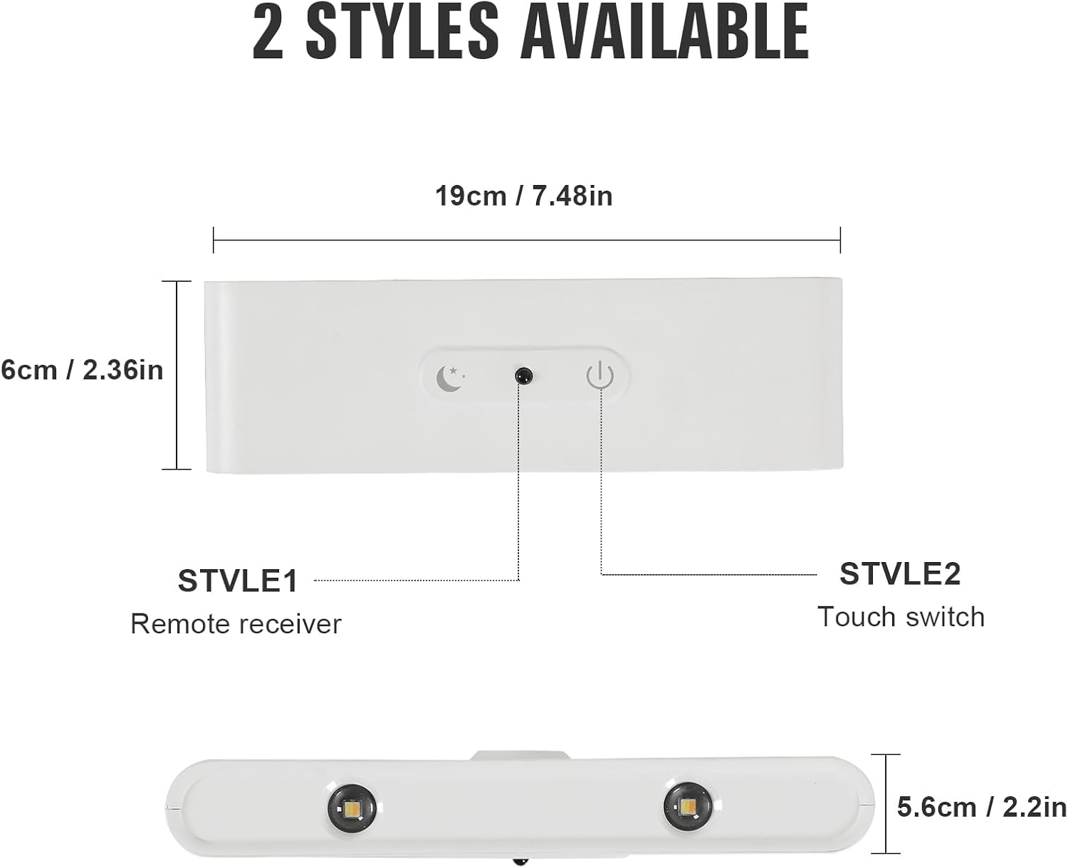 Comely veilleuse avec LED magnétique avec télécommande - rotative à 360°, dimmable au toucher, 3000K-6500K, rechargeable USB-C, batterie 1800 mAh, pour le salon chambre à coucher échelle