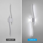 Applique da Parete - Struttura in Alluminio Bianco, Luce Bianca