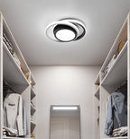 Comely Plafonnier LED, Rond Lampe de Plafond 32W, Moderne Luminaire Plafonnier pour Couloir Coucher Salle de Bains Cuisine Salon, Blanc Froid 6500K, Longueur 28cm, Nero