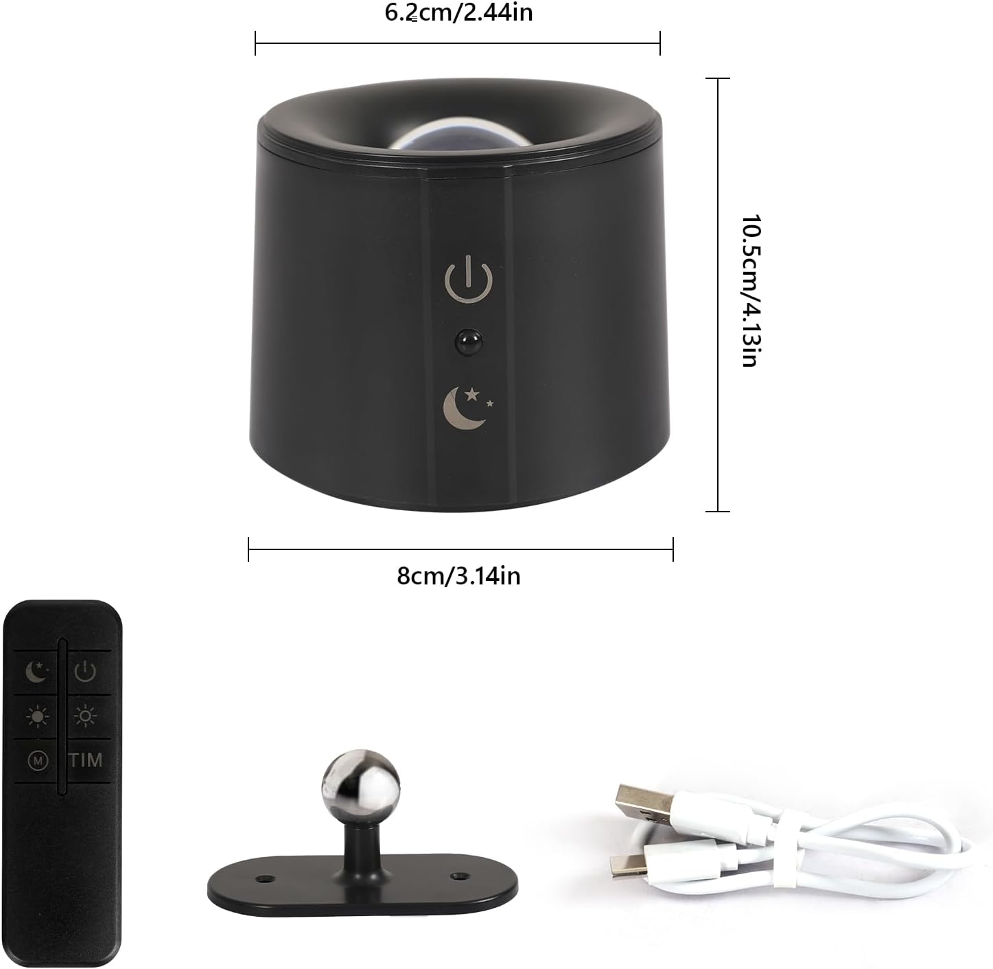 Wall Light - Black Plastic Frame, Tunable and Dimmable