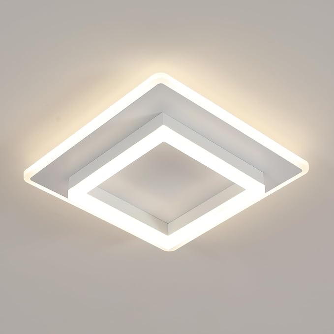 Ceiling Light - White Acrylic Frame, Natural Light