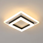 Ceiling Light - Black & White Acrylic Frame, Warm Light