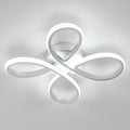 Comely Plafonnier LED, 30W 3500LM Lampe de Plafond LED Créatif Floral Design, Argent Luminaire Plafonnier LED en Acrylique pour Chambre Salon Salle à Manger Cuisine, Blanc Froid 6500K