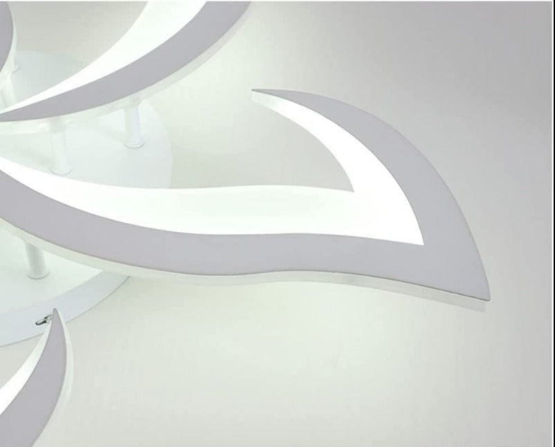 Comely Plafonnier LED, Luminaire Plafonnier 60W 6750LM, Lampe de Plafond Moderne de Pétale pour Salon Chambre Cuisine Salle à Manger, Blanc Froid 6500K, Dia 60cm