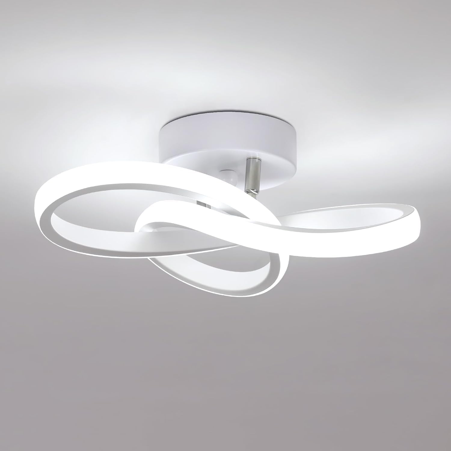 Ceiling Light - White Aluminium Frame, White Light
