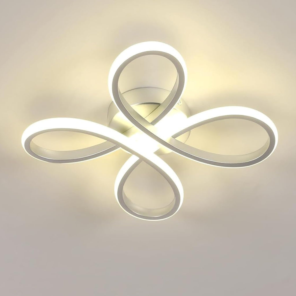 Comely Plafonnier LED Moderne, 30W Lampe de Plafond, Luminaire Plafonnier LED pour Chambre salon, Salle à manger Cuisine, Lumière Neutre 4500K, Argent