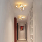 Ceiling Light - White Aluminium Frame, Warm Light