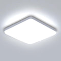 Ceiling Light - White Plastic Frame, White Light