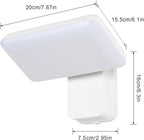 Wall Light - White Aluminium Frame, White Light