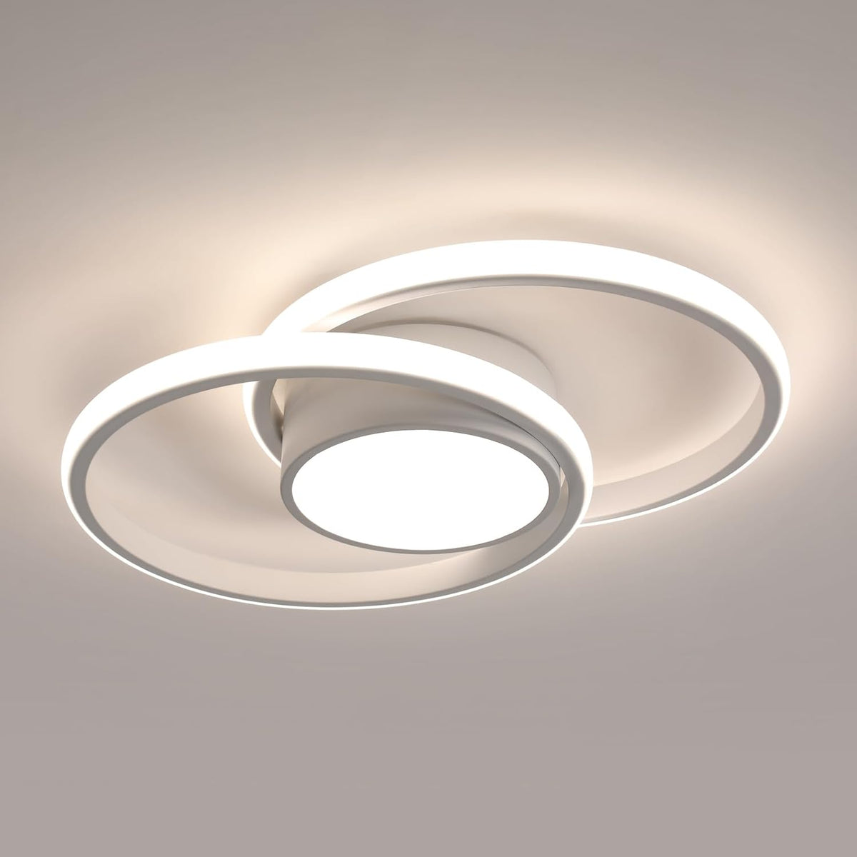 Comely Plafoniere LED, Lampada da Soffitto 42W, Rond Plafoniere Moderno per Soggiorno Cucina Bagno Camera da Letto Corridoio, Luce Naturale 4500K, Diametro 40cm, Bianco