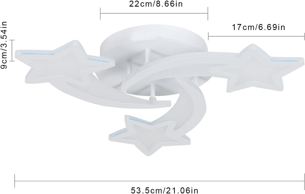 Deckenleuchte – weißer Acrylrahmen, abstimmbar und dimmbar