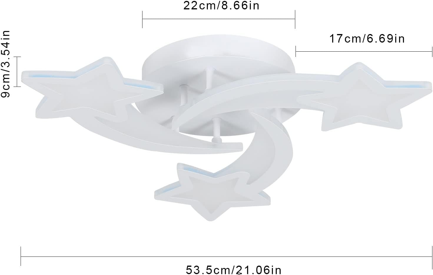 Deckenleuchte – weißer Acrylrahmen, abstimmbar und dimmbar