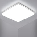 Ceiling Light - White Plastic Frame, White Light