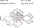 Ceiling Light - White Acrylic Frame, White Light