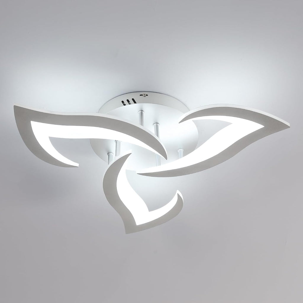 Ceiling Light - White Acrylic Frame, White Light