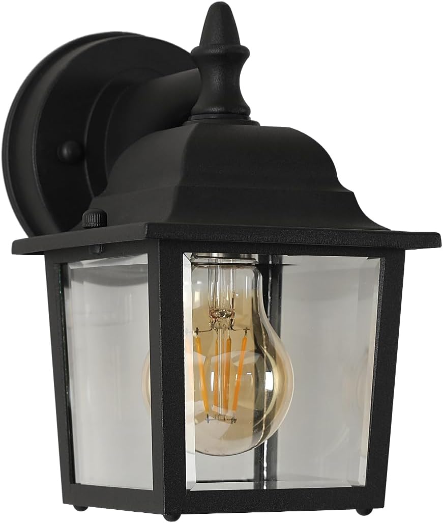 Wall Light - Black Glass Frame