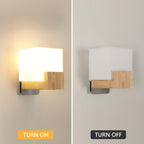 Wall Light - Wood Glass Frame
