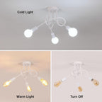 Ceiling Light - White Metal Frame